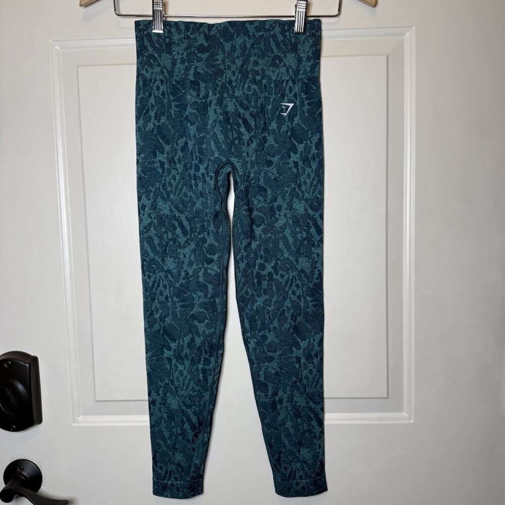 Gymshark Adapt Animal Seamless Leggings Butterfly Green Size Small